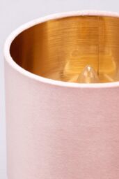 BHS Lighting Velvet Table Lamp in Pink - thumbnail 3