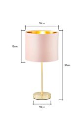 BHS Lighting Velvet Table Lamp in Pink - thumbnail 5