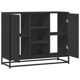 Berkfield Home Sideboard Black 92x35x76 cm Engineered Wood - Size: 92 x 35 x 76 cm - thumbnail 7