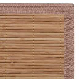 Berkfield Home Rectangular Brown Bamboo Rug 150 x 200 cm - Size: 100 cm diameter - thumbnail 6
