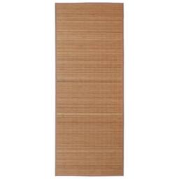 Berkfield Home Rectangular Brown Bamboo Rug 150 x 200 cm - Size: 100 cm diameter - thumbnail 3