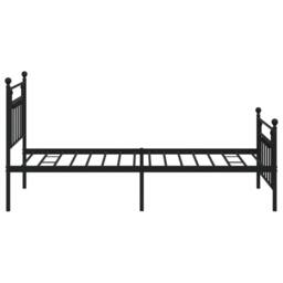 Berkfield Home Metal Bed Frame with Headboard & Footboard Black 107x203 cm - thumbnail 7