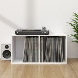 Berkfield Home Vinyl Storage Box White 71x34x36 cm Engineered Wood - Size: 71 x 34 x 36 cm - thumbnail 1