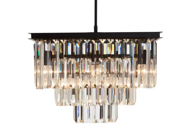 Orsina Kensington Townhouse Multi Crystal Pendant Light in Black - image 1