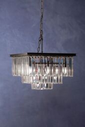 Orsina Kensington Townhouse Multi Crystal Pendant Light in Black - thumbnail 3