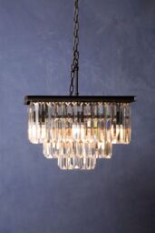 Orsina Kensington Townhouse Multi Crystal Pendant Light in Black - thumbnail 5