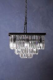 Orsina Kensington Townhouse Multi Crystal Pendant Light in Black - thumbnail 4