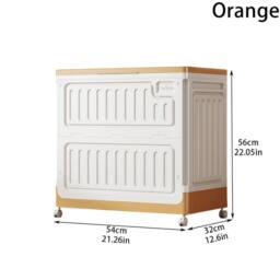 Kelvenix Orange Stackable Storage Box on Wheels - thumbnail 2