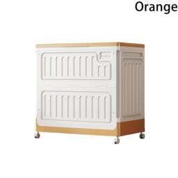 Kelvenix Orange Stackable Storage Box on Wheels