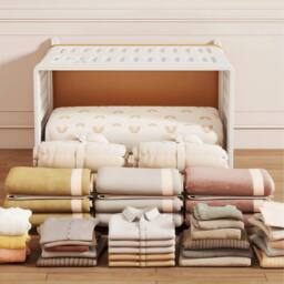 Kelvenix Orange Stackable Storage Box on Wheels - thumbnail 4