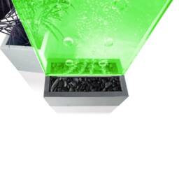 Primrose Bubble Water Wall Colour Changing LEDs Stainless Steel 183cm in Metallic Silver - thumbnail 3