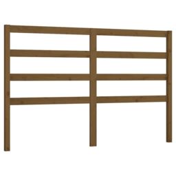 Berkfield Home Bed Headboard Honey Brown 126x4x100 cm Solid Wood Pine - Size: 126 x 4 x 100 cm - thumbnail 2