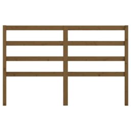 Berkfield Home Bed Headboard Honey Brown 126x4x100 cm Solid Wood Pine - Size: 126 x 4 x 100 cm - thumbnail 4