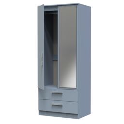 Ready Assembled 2 U Trent 2 Door 2 Drawer Mirrored Robe (Ready Assembled) in Light Blue - thumbnail 5