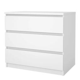 Wyld Haus Budapest 3 Drawer White Chest Laminated Board - thumbnail 5