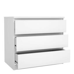Wyld Haus Budapest 3 Drawer White Chest Laminated Board - thumbnail 6