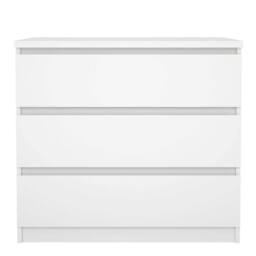 Wyld Haus Budapest 3 Drawer White Chest Laminated Board - thumbnail 4