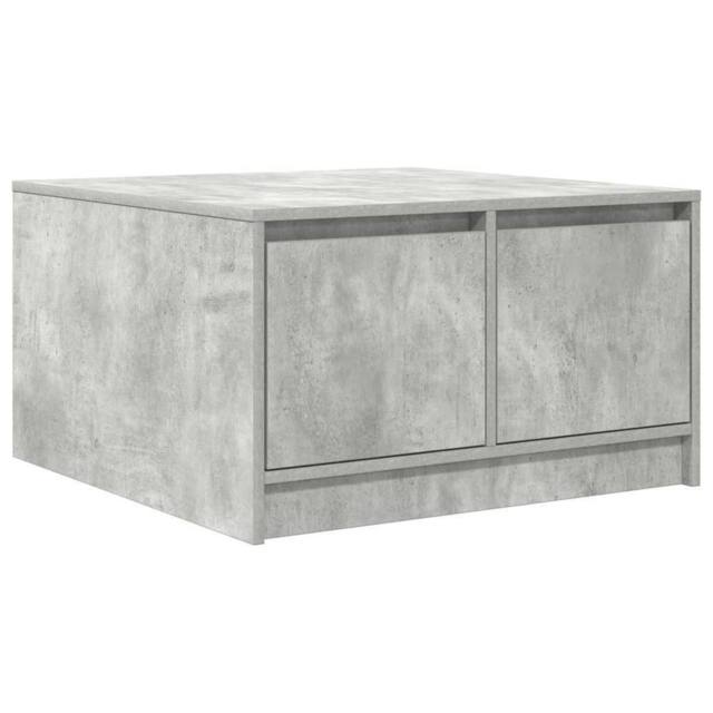 Berkfield Home Coffee Table with Drawers Concrete Grey 70.5x70x40 cm - image 1