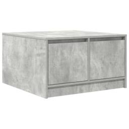 Berkfield Home Coffee Table with Drawers Concrete Grey 70.5x70x40 cm