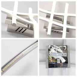 Pheashine Sleek LED Ceiling Light Silver Four-Pronged Stepless Dimming 45x45x8CM - Size: 45 x 45 x 8 cm - thumbnail 5