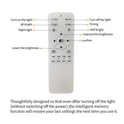 Pheashine Sleek LED Ceiling Light Silver Four-Pronged Stepless Dimming 45x45x8CM - Size: 45 x 45 x 8 cm - thumbnail 8