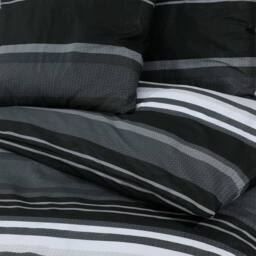 Berkfield Home Duvet Cover Set Black & White 200x200 cm Cotton - thumbnail 5