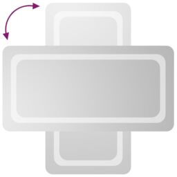 Berkfield Home LED Bathroom Mirror 40x80 cm in Clear - thumbnail 4