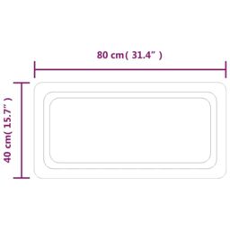 Berkfield Home LED Bathroom Mirror 40x80 cm in Clear - thumbnail 5