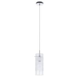 Netlighting Modern Hanging Pendant Chrome 1 Light with Clear Shade E27 in Silver - thumbnail 2