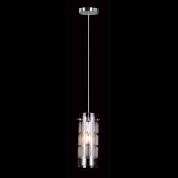 Netlighting Modern Hanging Pendant Chrome 1 Light with Clear Shade E27 in Silver - thumbnail 1