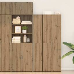 Berkfield Home Highboard Artisan Oak 30x42.5x185 cm Engineered Wood in Brown - thumbnail 2