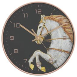 Berkfield Home Wall Clock Gold & White √ò29.5 cm Polystyrene & Glass - thumbnail 2