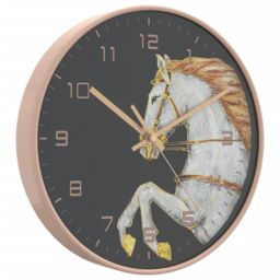 Berkfield Home Wall Clock Gold & White √ò29.5 cm Polystyrene & Glass - thumbnail 3