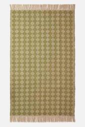 Homescapes Lima Handwoven Cotton Textured Rug in Green - Size: 120 cm x 170 cm - thumbnail 2