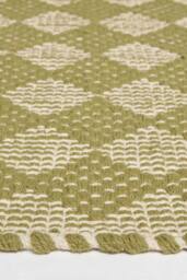 Homescapes Lima Handwoven Cotton Textured Rug in Green - Size: 120 cm x 170 cm - thumbnail 4