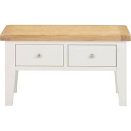 Seconique Windsor 2 Drawer Coffee Table (Fully Assembled) in Ivory - thumbnail 3