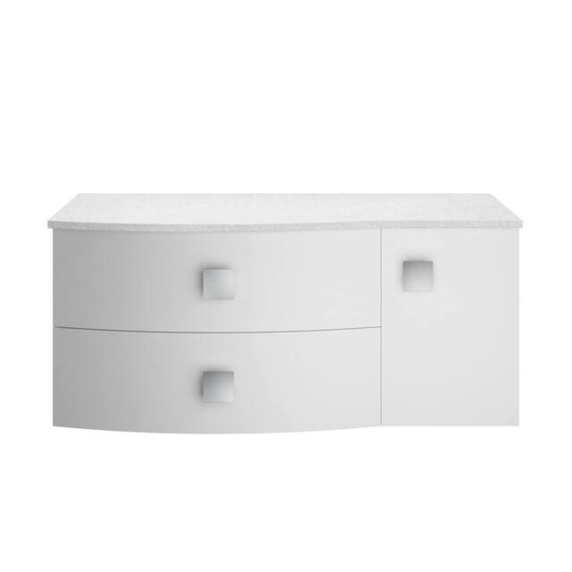 Balterley Gentleshaw Contemporary Wall Hung Vanity Unit, White, 1000mm in White - image 1