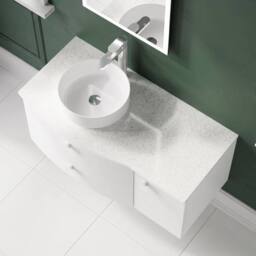 Balterley Gentleshaw Contemporary Wall Hung Vanity Unit, White, 1000mm in White - thumbnail 4