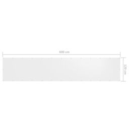 Berkfield Home Balcony Screen White 120x600 cm Oxford Fabric - thumbnail 5