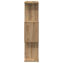 Berkfield Home Room Divider Bookcase 3-Tier Artisan Oak 70x24x97 cm Engineered Wood in Brown - Size: 70 x 24 x 97 cm - thumbnail 6