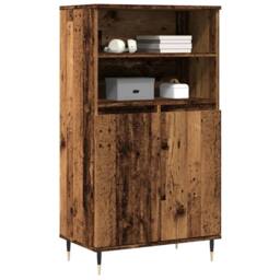 Berkfield Home Highboard Old Wood 60x36x110 cm Engineered Wood in Brown - Size: 60 x 36 x 110 cm - thumbnail 3