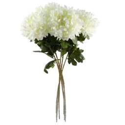 Leaf 75cm Artificial Extra Large Reflex Chrysanthemum White - thumbnail 6