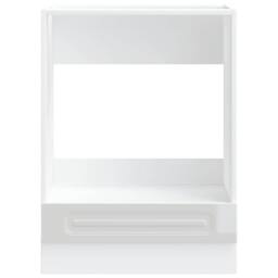 Berkfield Home Oven Cabinet Kalmar High Gloss White Engineered Wood - thumbnail 3