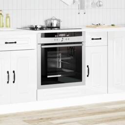 Berkfield Home Oven Cabinet Kalmar High Gloss White Engineered Wood - thumbnail 1
