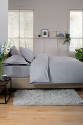 The Lyndon Company 800 Thread Count 100% Cotton Luxury Hotel Quality Fitted Sheets in Grey - Size: Super King Fitted