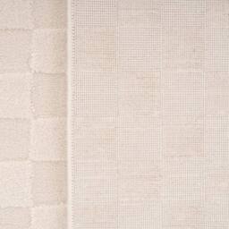 Kukoon Retro Checkerboard Plush Pile Cream Beige Living Room Area Rug - Size: 80 cm x 150 cm - thumbnail 7