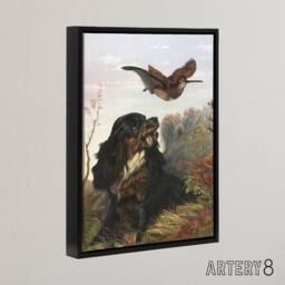 "Artery8 Cocker Spaniel Dog & Woodcock Arthur Tait Framed Canvas Wall Art - Size: W12"" x H16""" - thumbnail 2