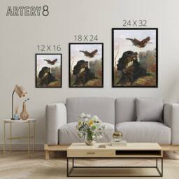 "Artery8 Cocker Spaniel Dog & Woodcock Arthur Tait Framed Canvas Wall Art - Size: W12"" x H16""" - thumbnail 4