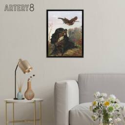 "Artery8 Cocker Spaniel Dog & Woodcock Arthur Tait Framed Canvas Wall Art - Size: W12"" x H16""" - thumbnail 3