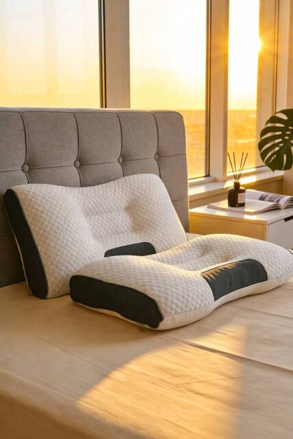 Living and Home Cooling Pillow Insert for Back Stomach and Side Sleepers in Grey - Size: Single - image 1
